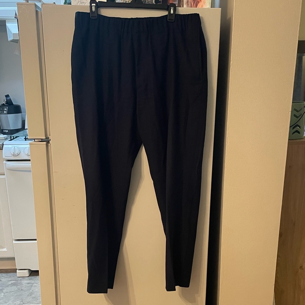 Club Monaco Men's XL Navy Jogger Trouser Pant Elastic Pockets Inside Tie 30”